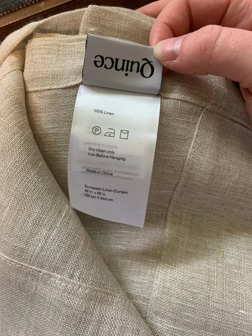 Quince European Linen Light Filtering Curtain - Set of 2
